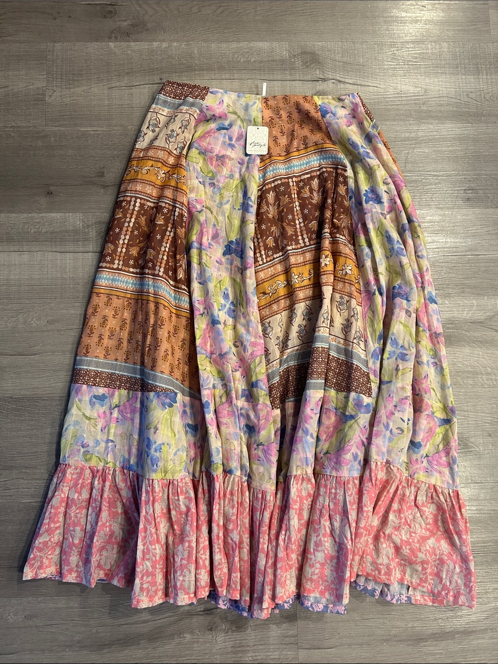 FREE PEOPLE | Santa Eulalia Printed Maxi Skirt | - Picture 3 of 15